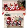 Chaussettes de décoration de Noël Chaussette de père Noël Chaussette de bonhomme de neige Arbres de Noël Ornements suspendus Cadeau de bas de Noël