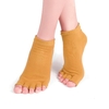 Chaussettes de yoga en coton à bout ouvert antidérapant avec poignées pour femmes Pilates Ballet Dance Workout Chaussettes de sport