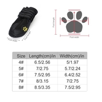 Chaussures de chien Bottes Chaussures imperméables pour chiens avec sangle réfléchissante Semelle antidérapante robuste Protecteurs de patte pour animaux de compagnie 4 PCS