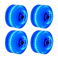 Chaussures de glissière de roue à double rangée roue légère patin à roulettes à quatre roues patins à roulettes Flash 4PC accessoires de patins à roulettes à double rangée