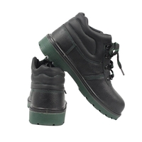 Chaussures de travail à embout en acier pour hommes Chaussures de sécurité en cuir de vachette antidérapantes à semelle épaisse pour homme Bottes de travail pour la décoration de la maison Industrie du chantier de construction