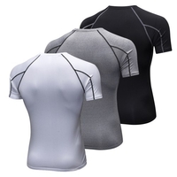 Chemise de compression à manches courtes Lixada Pack of 3 Men