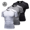 Chemise de compression à manches courtes Lixada Pack of 3 Men