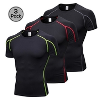 Chemise de compression à manches courtes Lixada Pack of 3 Men