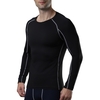 Chemise de sport pour hommes Couche de base élastique à séchage rapide O-Neck T-shirt d