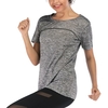 Chemise de yoga à manches courtes pour femmes T-shirt d