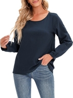 Chemisier ample pour femmes,  grande taille,  manches longues,  chemises solides vintage pour se prélasser,  vacances