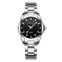 CHENXI femmes classique montre à Quartz dames mode montre-bracelet avec bande en acier solide pointeur lumineux 3ATM étanche pour les affaires"idiennes