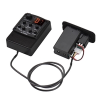 Cherub GT-4 g-tone 3 bandes EQ égaliseur guitare acoustique préampli piézo pick-up LED Tuner