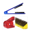 Cheveux Lisseur Brosse V Forme Cheveux Peigne Pliant Défrisage Brosse Salon Cheveux Styling Outil Couleur Aléatoire