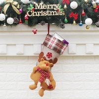 Christmas Hanging Stockings Gift Candy Bag Christmas Decoartions Ornements - Santa