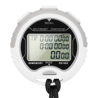 Chronomètre numérique professionnel Minuterie étanche numérique LCD de poche Chronographe Compteur de sport avec sangle pour la natation,  la course à pied,  l