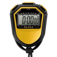 Chronomètre étanche numérique LCD de poche minuterie chronographe compteur de sport avec sangle pour la natation course entraînement de football