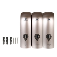 CHUANGDIAN distributeur de savon manuel 3 chambres x 300 ml / 10.2 oz boîte de shampooing liquide mural Gel douche distributeurs de savon à main pour cuisine salle de bain maison hôtel