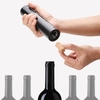 Circlejoy ouvre-vin électrique 4-en-1 ensemble-cadeau de vin contient un bouchon de vide et un aérateur verseur