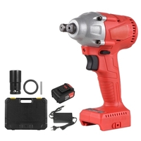 Clé à chocs sans fil 21 V sans balais avec mandrin 1/2" Couple 320 N.m 1980 W Kit de clé électrique portative Tournevis électrique Vitesse variable avec batterie au lithium 3, 0 Ah Chargeur rapide pour enlever les écrous Boulons Réparation auto