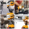 Clé à chocs sans fil Brushless 330NM Torque Vitesse continue avec batterie Li-ion 21V et chargeur Vitesse variable avec prise 22mm pour voiture et maison
