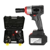 Clé à chocs sans fil Moteur sans balais de couple 980Nm avec mandrin rapide 1/2 et 5/16 pouces Chargeur rapide 2x6.0A Kit d