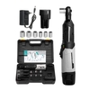 Clé à cliquet électrique sans fil 3/8 pouces 50N.M 240 tr/min 16, 8 V Kit de clé à cliquet électrique avec batterie lithium-ion 6, 0 Ah et chargeur rapide Prise métrique 6 pièces