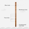 Clé de D Flute Bitter Bamboo Dizi Instrument à vent chinois traditionnel pour enfants adultes débutants