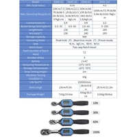 Clé dynamométrique numérique EWM-100 à entraînement carré 3/8 Max. 73, 7 ft.lb Couple précis à ± 2% avec indication LED Buzzer et suivi de trace de crête