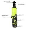Clé électrique rechargeable multifonctionnelle 12.0V sans fil 3/8 pouces 90 ° clé à cliquet à angle droit outil électrique de pilote de poche
