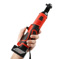 Clé électrique rechargeable sans fil multifonctionnelle 3/8 pouce à angle droit Clés à cliquet électriques avec lumière LED