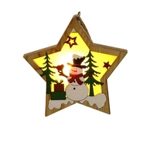 Éclairage en bois de décoration de Noël délicate portable