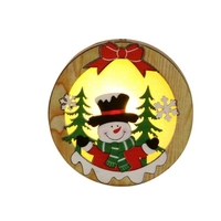Éclairage en bois de décoration de Noël délicate portable