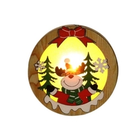 Éclairage en bois de décoration de Noël délicate portable