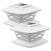 Éclairage extérieur de lampe de clôture de chapeau de poteau solaire de 2PCS 0.2W