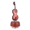 Classique Wind Up Violin Music Box avec Rotating Musical Instrument base Miniature Replica Artware Cadeau