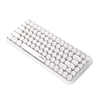 Clavier Bluetooth Ajazz 308i rond pour clavier,  10 m de connexion Bluetooth,  84 touches pour Windows 2000,  Windows XP,  Windows ME,  Windows Vista,  Windows 7/8/10,  blanc