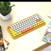 Clavier Bluetooth Ajazz 308i rond pour clavier,  10 m de connexion Bluetooth,  84 touches pour Windows 2000,  Windows XP,  Windows ME,  Windows Vista,  Windows 7/8/10 jaune
