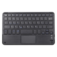 Clavier BT 3.0 sans fil 59 touches Mini clavier BT ultra-mince avec prise en charge du pavé tactile Système Android Windows iOS pour tablette de téléphone portable noir
