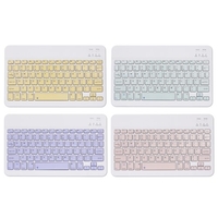 Clavier BT sans fil de 10 pouces à trois systèmes clavier universel rechargeable coloré BT tablette de téléphone portable clavier universel violet