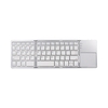 Clavier BT sans fil Mini clavier pliant Portable Ultra mince clavier BT avec pavé tactile pour Windows/Android/iOS argent