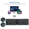 Clavier de poche pliable BT Clavier à interrupteur à ciseaux Compatible avec les ordinateurs portables iOS / Android / Windows Tablettes Téléphones portables Noir