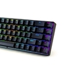 Clavier de rétroéclairage RGB Magic-Refiner MK14 68 touches Panneau métallique Clavier de jeu à touche N inverseur Interrupteur bleu Claviers flottants 18 Effets de lumière Noir