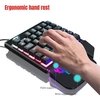 Clavier et souris filaires HXSJ Combo V400 35 touches clavier de jeu à une main + A904 RGB jeu de souris de jeu pour ordinateur portable PC