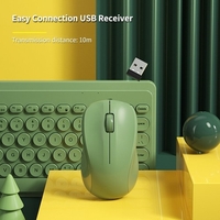 Clavier et souris sans fil Clavier USB ergonomique mince et souris Combo Touches moins bruyantes Ensemble d