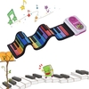 Clavier électronique à clavier 37 touches clavier portable de silicium touches colorées haut-parleur jouet musical de haut-parleur pour enfants enfants