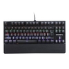 Clavier lumineux 87 touches Clavier de jeu alimenté par USB 3 niveaux de luminosité réglable Dimmable pour ordinateur portable E-sports Compatible avec le système WINDOWS / 95/98 / Me / NT / XP / W7