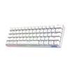 Clavier mécanique bimode Daidai STK61 BT et filaire 61 touches clavier mécanique de bureau de jeu à lumière mixte blanc (commutateurs rouges)