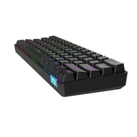 Clavier mécanique bimode Daidai STK61 BT et filaire 61 touches clavier mécanique de bureau de jeu à lumière mixte noir (commutateurs bleus)