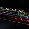 Clavier mécanique lumineux 104 touches Clavier de jeu alimenté par USB 6 couleurs de lumière 9 effets d