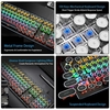 Clavier mécanique lumineux 104 touches clavier de jeu alimenté par USB 9 effets d