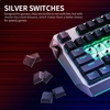 Clavier mécanique Motospeed CK80 Clavier rétroéclairé RVB avec N-key Rollover Double Shot Keycaps Bouton multimédia Interrupteurs argentés