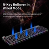 Clavier mécanique Motospeed GK81 filaire et rétro-éclairage à double mode 2, 4 G,  commutateur RVB à profil bas,  clavier 104 touches,  touche N,  capotage flottant,  touches pour PC,  commutateur rouge