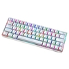 Clavier mécanique multi-appareils compact avec 64 touches BT et mode filaire 18 effets rétroéclairés RVB N-key Rollover Blanc Rouge Commutateurs
